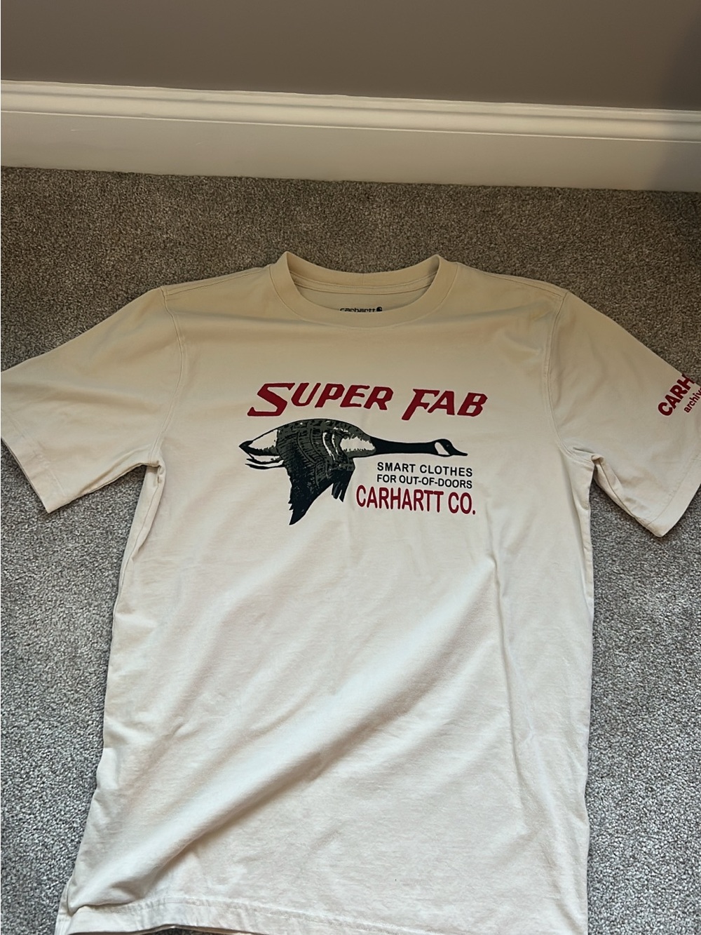 Carhartt Cream Short-Sleeve "Super Fab" Graphic Tee